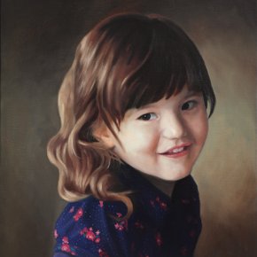 Portret van Ella door portretschilder Daniël van Kreuningen
