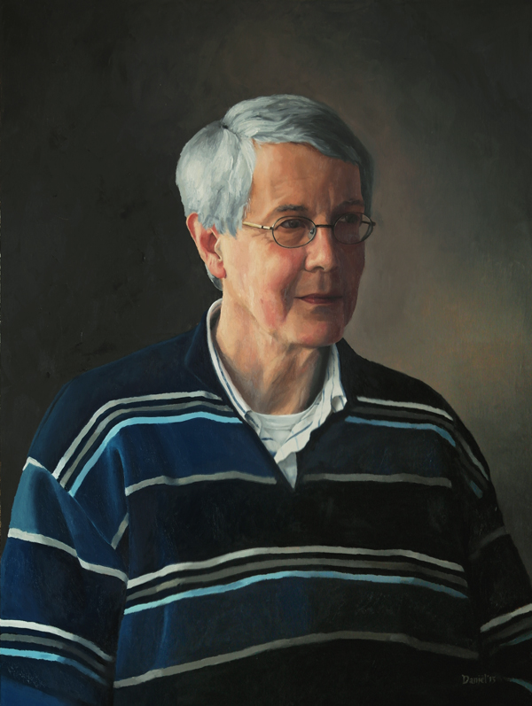 Portret van Vader Henk door portretschilder Daniël van Kreuningen
