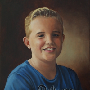 Portret van Joël door portretschilder Daniël van Kreuningen